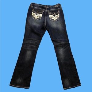 Y2k cyber2k dark wash bootcut jeans